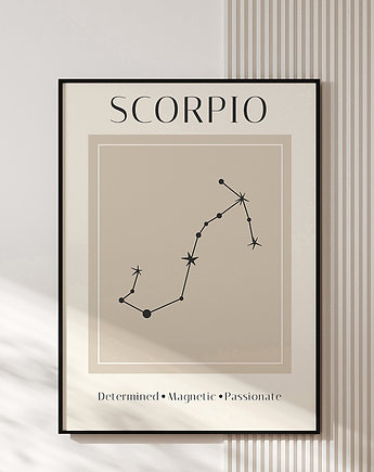 Plakat  znak zodiaku - SCORPIO, muybien