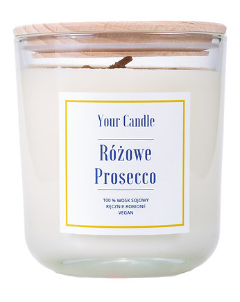 ŚWIECA SOJOWA RÓŻOWE PROSECCO 210ml- Your Candle, Your Candle