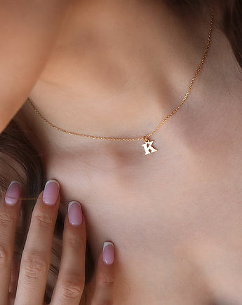 Naszyjnik z literką- srebro 925 pozłacane, Coccola JEWELLERY