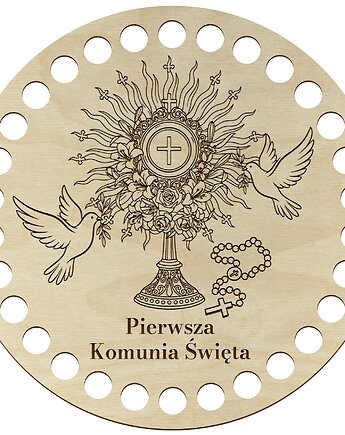 Baza Podstawa Koszyka Pudełka Szydełkowego 15cm na Komunię na Chleb Hostia, smxdsgn