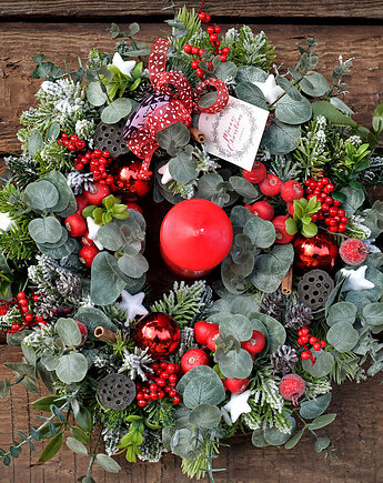 Wianek świąteczna czerwień, ci sza