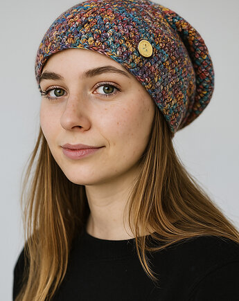 Kolorowa czapka całoroczna przejściowa cienka all season unisex, splotomaniaa