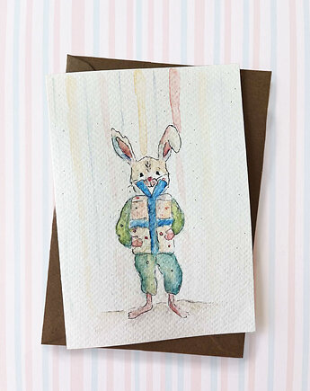 Kartka Urodzinowa Zajączek, Tworyzglowy