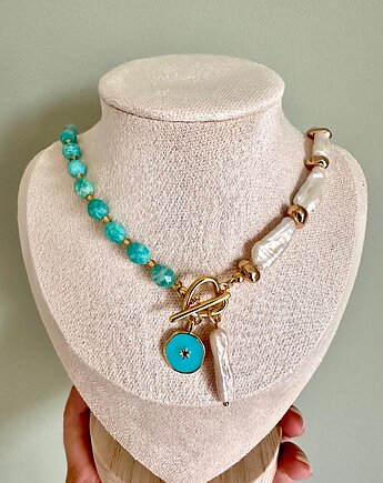 Naszyjnik z perłami i amazonitem, Pracownia Deco