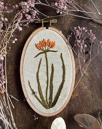 Ręcznie haftowany obrazek "Polny kwiat", ReinerArt