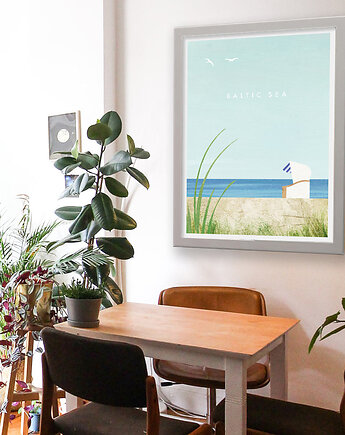 Morze Bałtyckie - plakat vintage art giclee, minimalmill