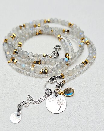 Naszyjnik z Labradorytu 3w1 Dmuchawce Latawce, ILEA