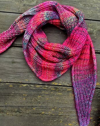 Amarantus / chusta z jedwabiem, agat handmade