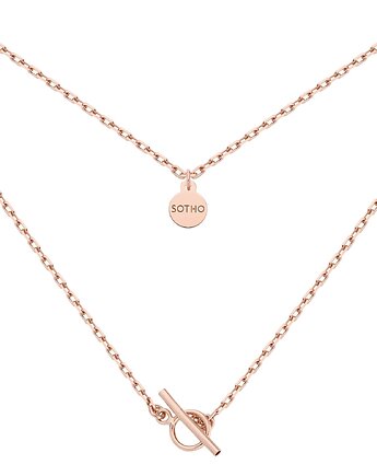 Masywny łańcuszek z ozdobnym zapięciem z różowego złota, SOTHO