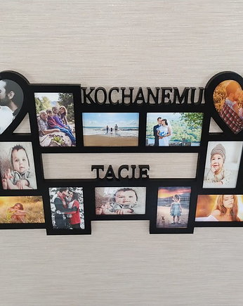 Dzień taty Ramka na zdjęcia z napisem Kochanemu Tacie mdf 12 zdjęć, Wajdrew