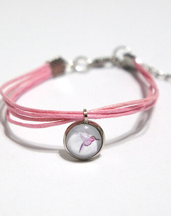 Bransoletka - Koliber - sznureczki, jasny róż, yenoo