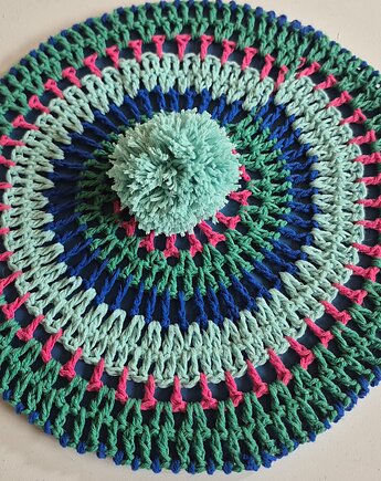 Letni beret z bawełny., Ula Raclawska