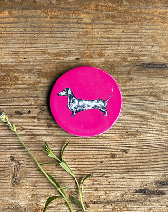 Jamniczek- Jamnik- Magnes ceramiczny- Ilustracja- Zwierzaki, BOSKE