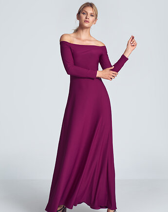 Elegancka długa sukienka hiszpanka z długim rękawem - M707, FIGL