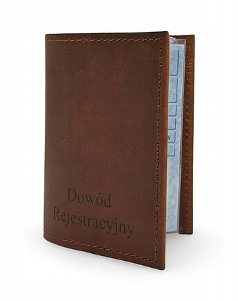 Etui na Dowód Rejestracyjny na Dokumenty Pokrowiec Brązowy Parker Quality, Parker Quality