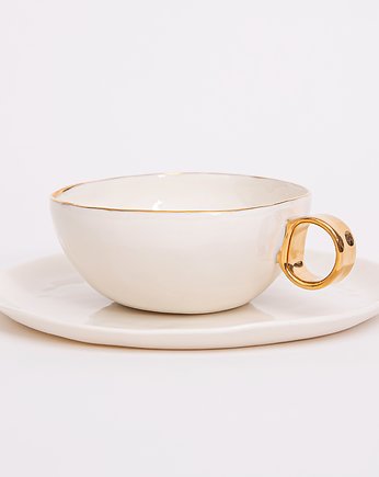 Baletnica - porcelanowa filiżanka 200 ml z talerzykiem, Magdalena Konior