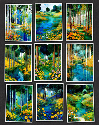 Nurt Światła - zestaw 9 grafik, JBJart Justyna Jaszke