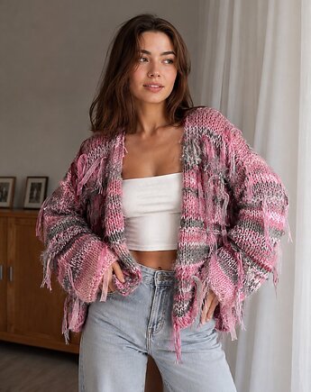 Kardigan  wielokolorowy, OKSI_KNIT