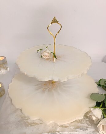 Dwupoziomowa patera z żywicy epoksydowej, FantasticJewelry