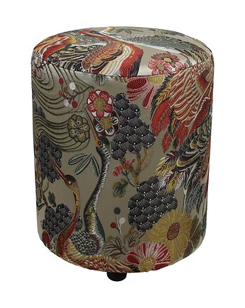 Pufa okrągła kolorowa- ptaki i kwiaty, 38cm, Lillys Stories
