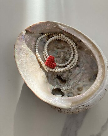 MILA - Perły naturalne z sercem handmade, STUDIO AURA