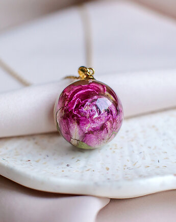 Wisiorek z różą, nature gift