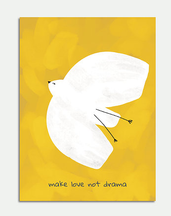Plakat make love not drama, MUKI design