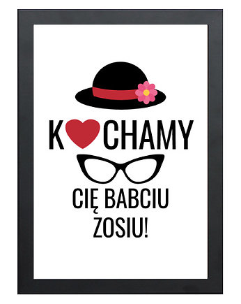 Plakat Okulary, prezent na Dzień Babci, spoko motyw