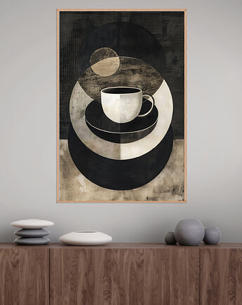 Geometria natury - Plakat, druk - Minimalizm, Boho, Loft #111, Black Sapphire Art