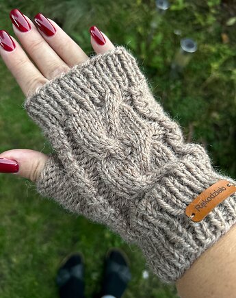 Mitenki z warkoczem, NoToCo handmade