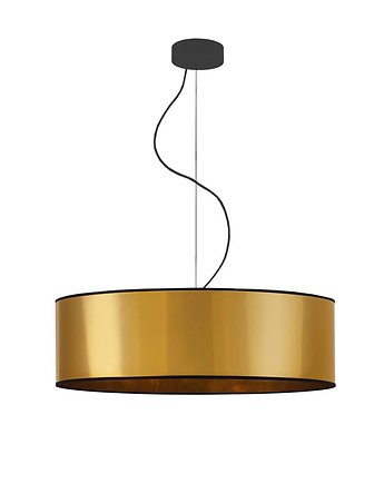 Złota lampa wisząca do salonu w stylu glamour HAJFA MIRROR  fi - 60 cm, LYSNE