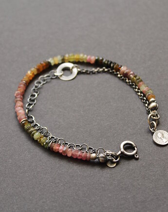 Bransoletka turmaliny w srebrze, fado