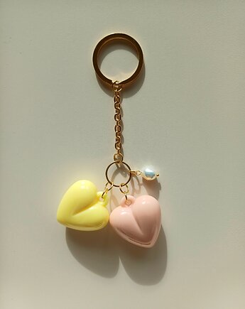 Brelok dwa serca - stal szlachetna, s e n s e d accessories