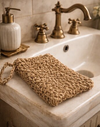 3szt Myjka rękawica ze sznurka konopnego, Las i Łąka