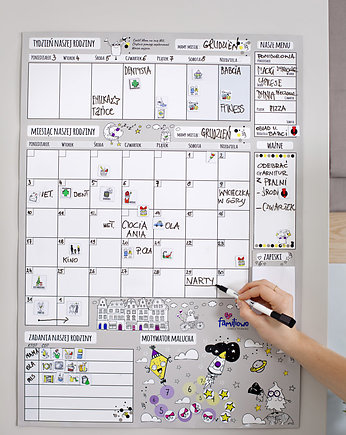 Kalendarz - Planer dla rodzin na ścianę, familiowo