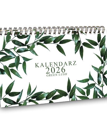 Kalendarz biurkowy 2026 GREEN LUSH na biurko wolnostojący, Planerum
