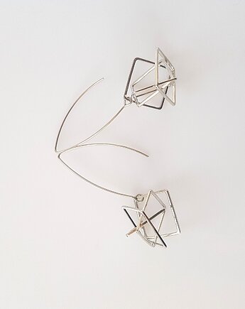 Kolczyki  Geometric v silver, Mitsu