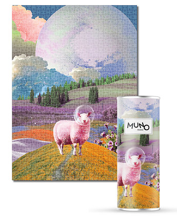 Muno Puzzle "Space Sheep" by Agnieszka Osiecka 1000 el. w ozdobnej tubie, MUNO puzzle