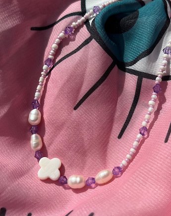 Choker z koralikami i perłami i muszlą, Luna by Sisters