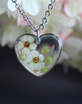 Srebrny wisiorek srebrna zawieszka tawuła serce serduszko naszyjnik, zkwiatem
