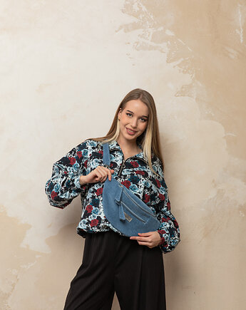Sztruksowa nerka fall denim, sacky bag
