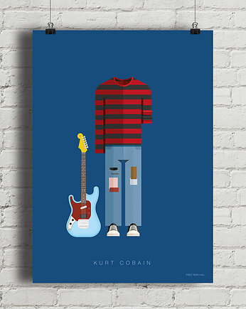 Plakat Kurt Cobain, minimalmill
