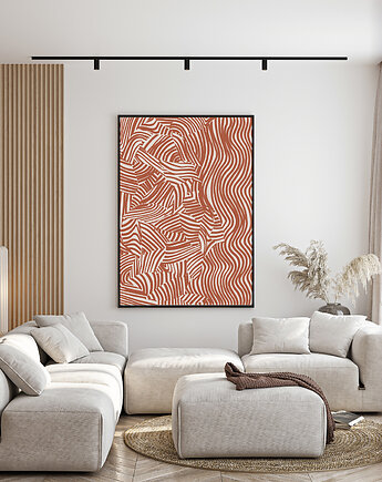 Rozbicie / Ruda abstrakcja / Grafika, Jola Regeńczuk Art