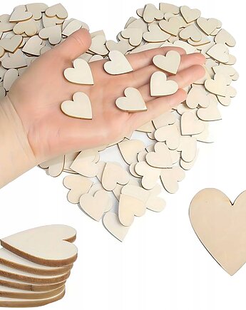 Serca do malowania 30SZT Drewniane małe serduszka 3cm Decoupage Scrapki, smxdsgn