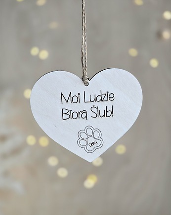 Personalizowana tabliczka dla psa lub kota - Moi Ludzie Biorą Ślub!, BohoSuszki