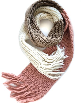 Wełniany szal z wełny peruwiańskiej PERUVIAN WOOLY, sploteka