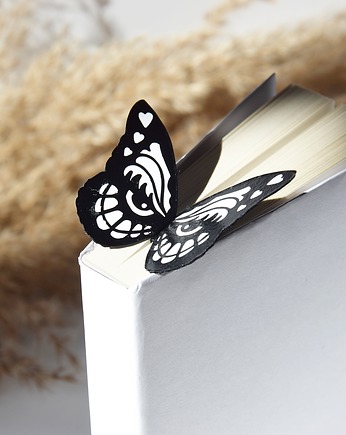 Zakładka do książki "On Paper" Motyl bw, Bookova