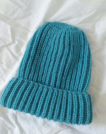 Czapka damska handmade wełna z alpaką, splot