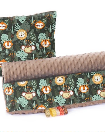 Komplet Kocyk Minky 75x100cm z poduszką  n009, Baby Love Decor