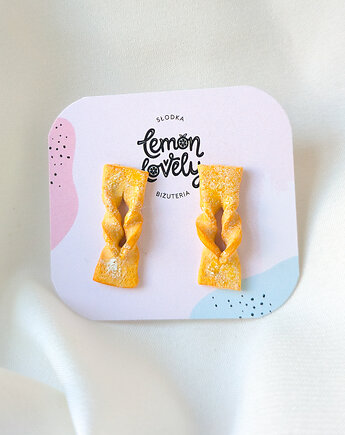 Faworki na tłusty czwartek kolczyki, Lemon Lovely